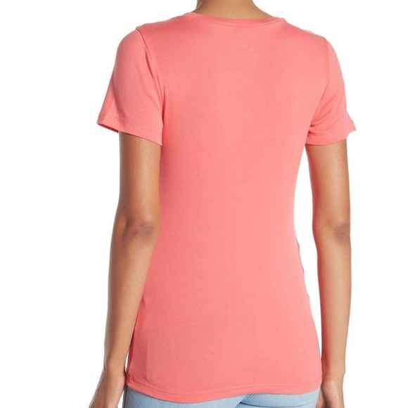 J. Crew Coral Rose Short Sleeve Crew Neck Tee-Shirt - Picture 3 of 8